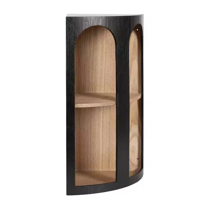 Kate & Laurel All Things Decor 16" Elloree Corner Shelf Natural/Black