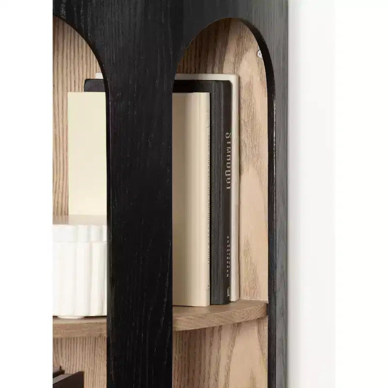 Kate & Laurel All Things Decor 16" Elloree Corner Shelf Natural/Black
