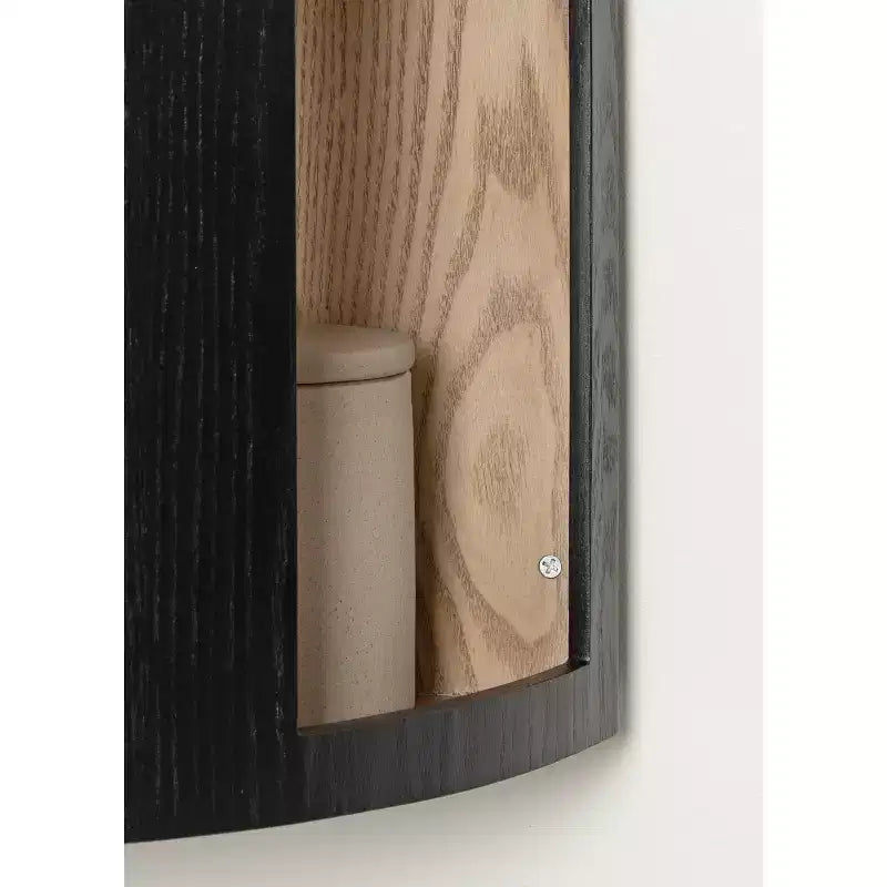 Kate & Laurel All Things Decor 16" Elloree Corner Shelf Natural/Black