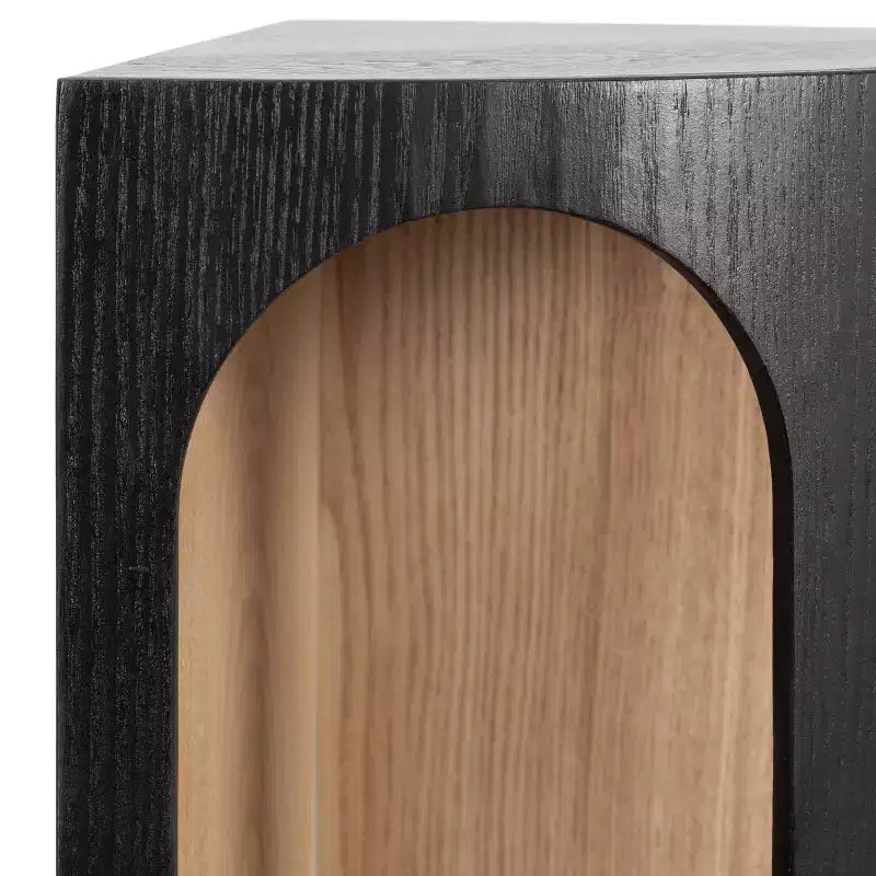 Kate & Laurel All Things Decor 16" Elloree Corner Shelf Natural/Black