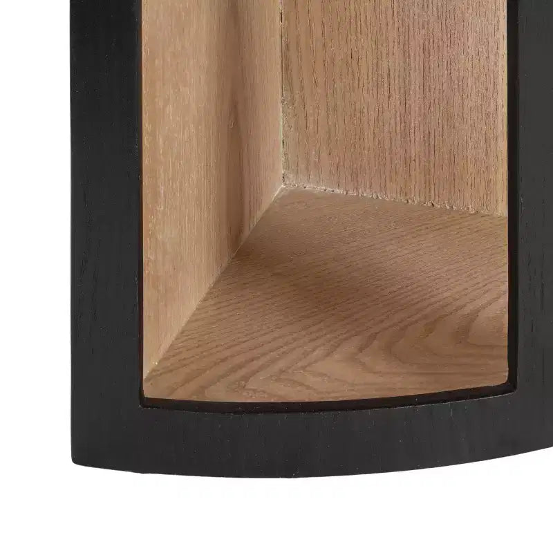 Kate & Laurel All Things Decor 16" Elloree Corner Shelf Natural/Black