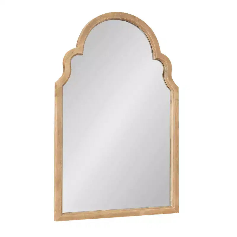 Kate & Laurel All Things Decor 24"x36" Hogan Arch Framed Mirror Natural