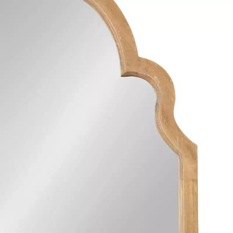 Kate & Laurel All Things Decor 24"x36" Hogan Arch Framed Mirror Natural