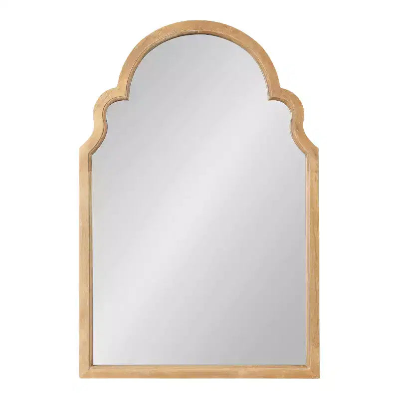 Kate & Laurel All Things Decor 24"x36" Hogan Arch Framed Mirror Natural