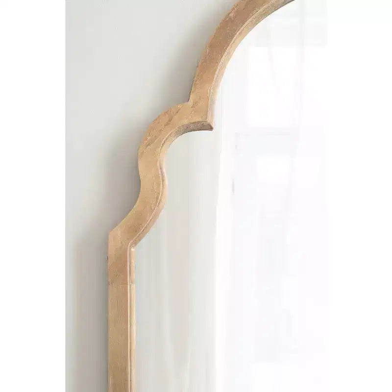 Kate & Laurel All Things Decor 24"x36" Hogan Arch Framed Mirror Natural