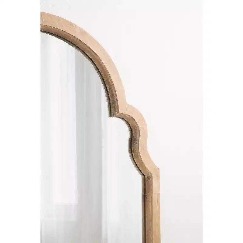 Kate & Laurel All Things Decor 24"x36" Hogan Arch Framed Mirror Natural