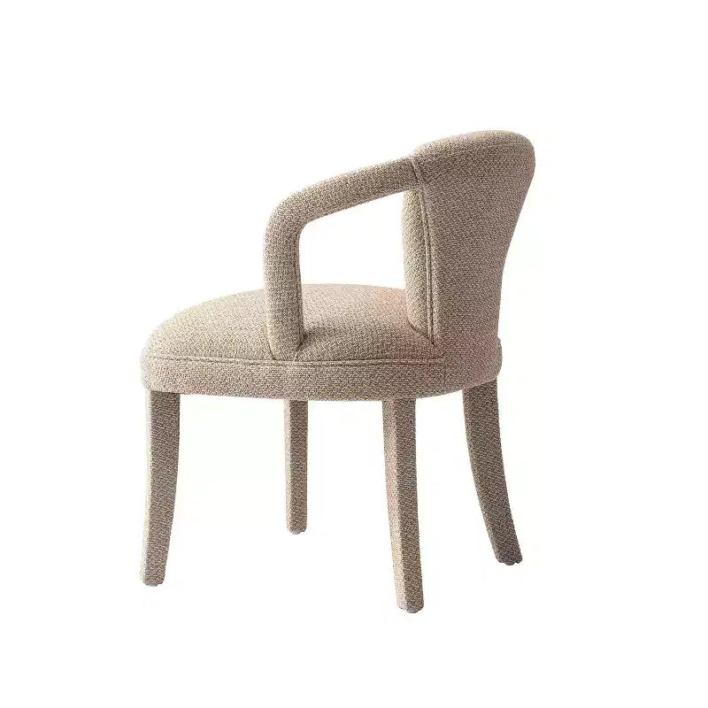 Manhattan Comfort Set of 2 Palmer Modern Tweed Upholstered Dining Armchairs Gold Dust