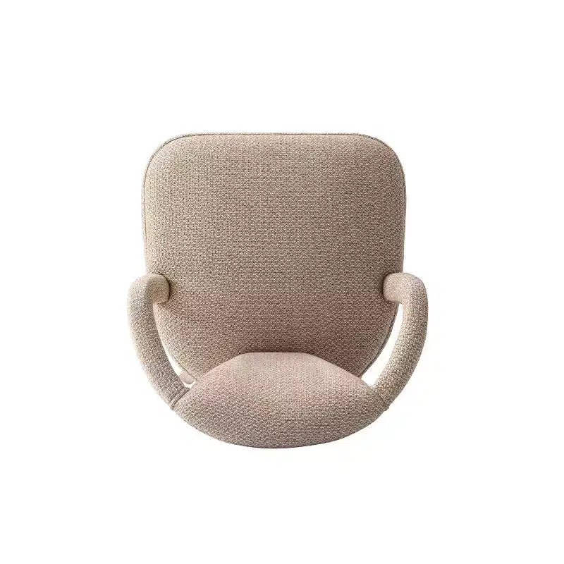 Manhattan Comfort Set of 2 Palmer Modern Tweed Upholstered Dining Armchairs Gold Dust