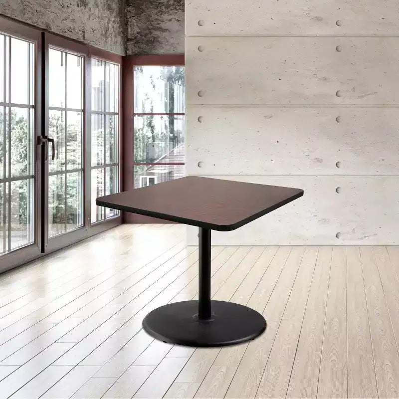 Hampden Furnishings 30" Bennet Collection Square Dining Table Black/Mahogany
