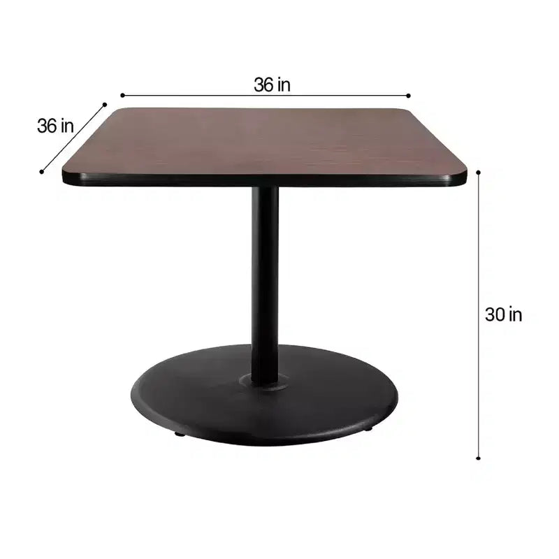 Hampden Furnishings 30" Bennet Collection Square Dining Table Black/Mahogany