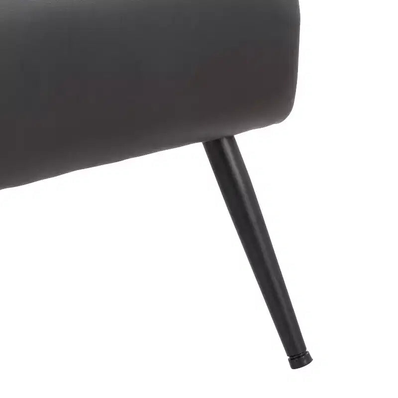 LumiSource Petal Accent Chair Black Metal/Espresso PU