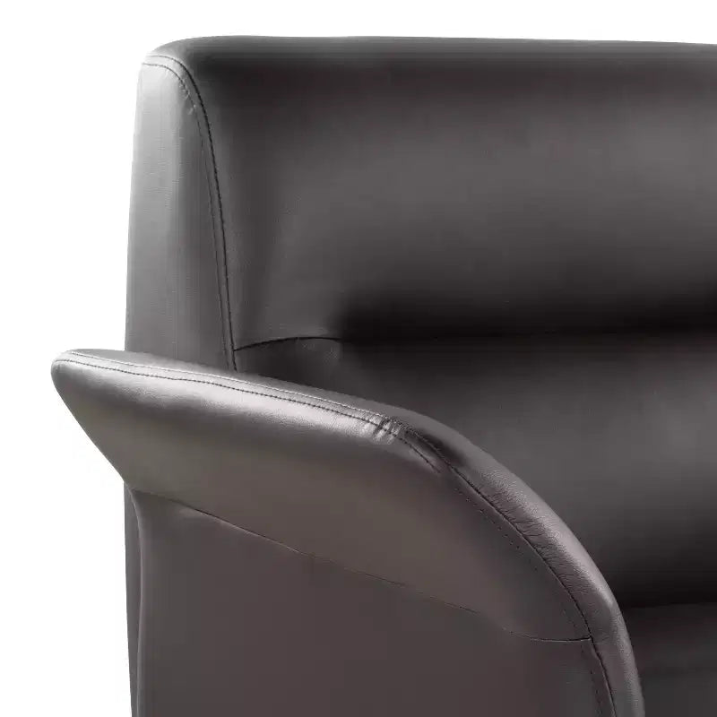 LumiSource Petal Accent Chair Black Metal/Espresso PU