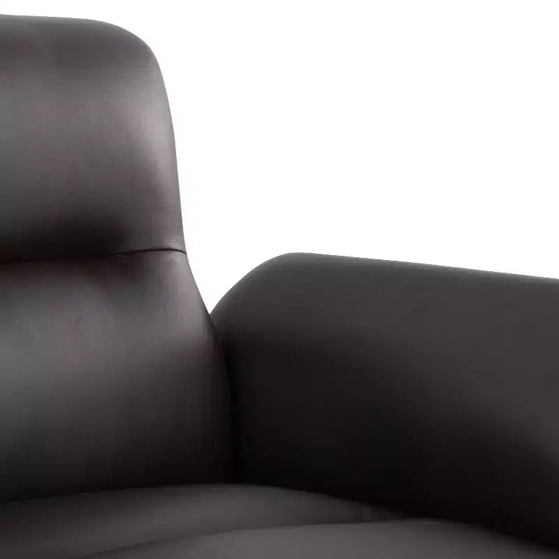 LumiSource Petal Accent Chair Black Metal/Espresso PU