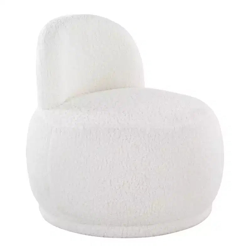 LumiSource Kimi Faux Shearling Accent Chair White