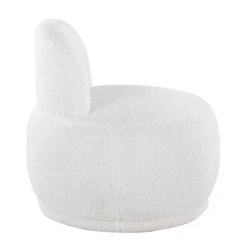 LumiSource Kimi Faux Shearling Accent Chair White