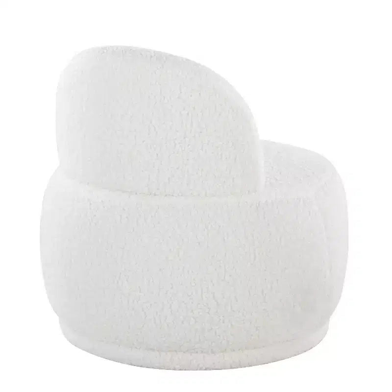 LumiSource Kimi Faux Shearling Accent Chair White