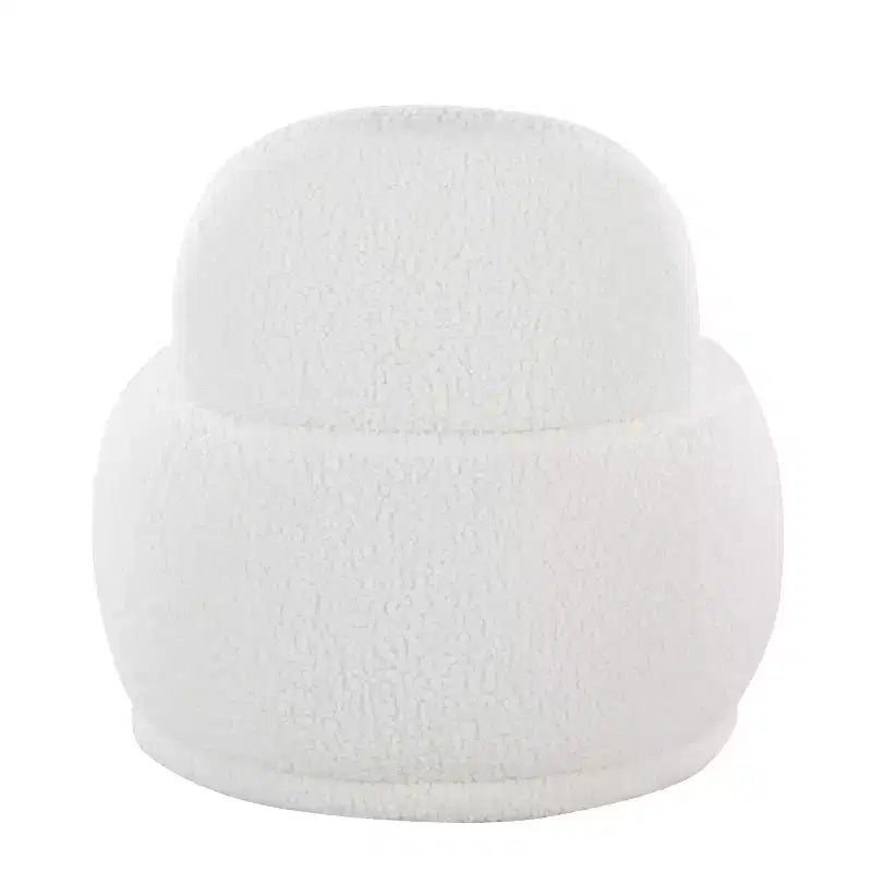 LumiSource Kimi Faux Shearling Accent Chair White