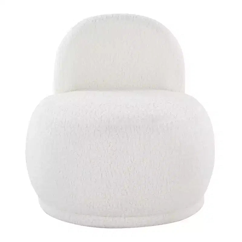 LumiSource Kimi Faux Shearling Accent Chair White
