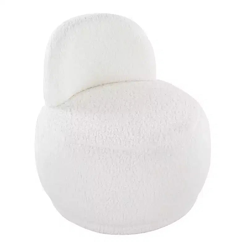 LumiSource Kimi Faux Shearling Accent Chair White