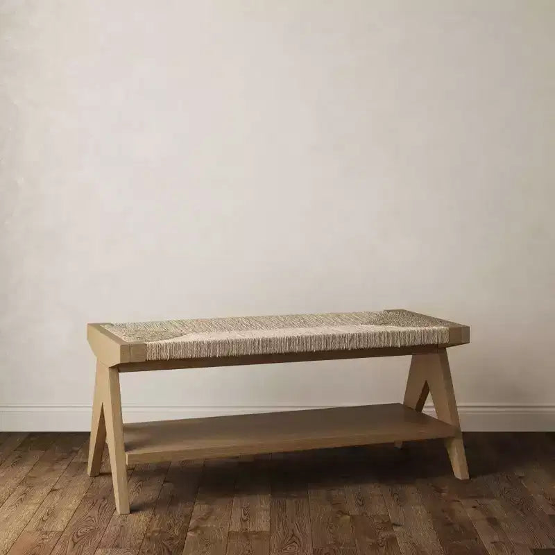 Nathan James Beacon Seagrass Bench Light Brown