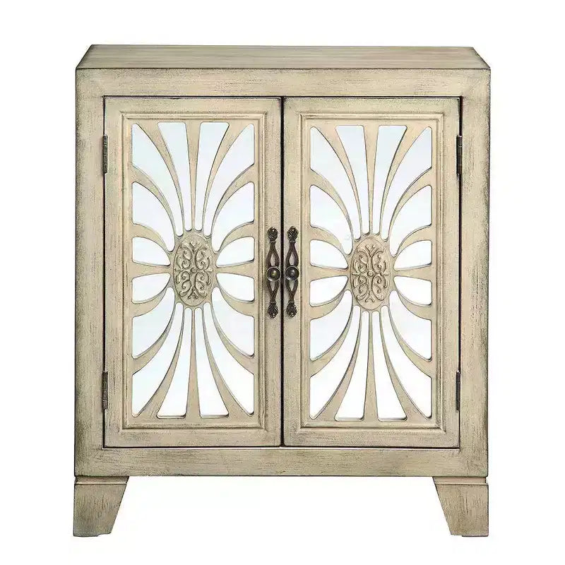 Acme Furniture Nalani Decorative Storage Cabinet Antique White Finish