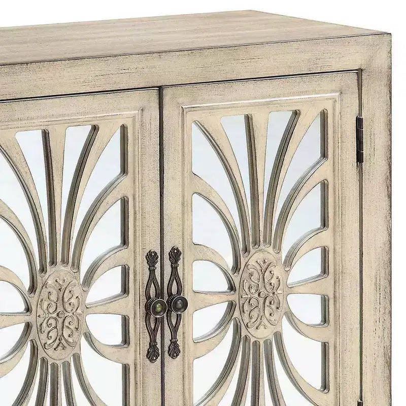 Acme Furniture Nalani Decorative Storage Cabinet Antique White Finish