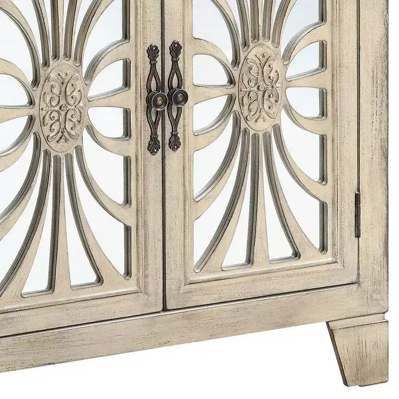 Acme Furniture Nalani Decorative Storage Cabinet Antique White Finish