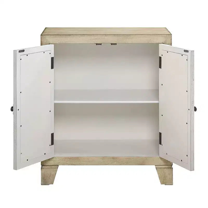 Acme Furniture Nalani Decorative Storage Cabinet Antique White Finish