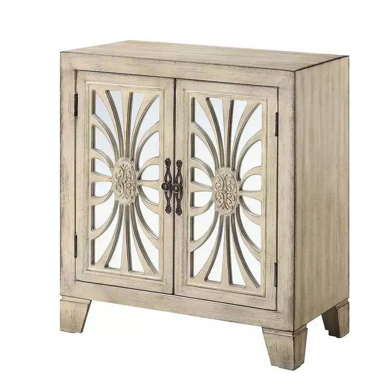 Acme Furniture Nalani Decorative Storage Cabinet Antique White Finish