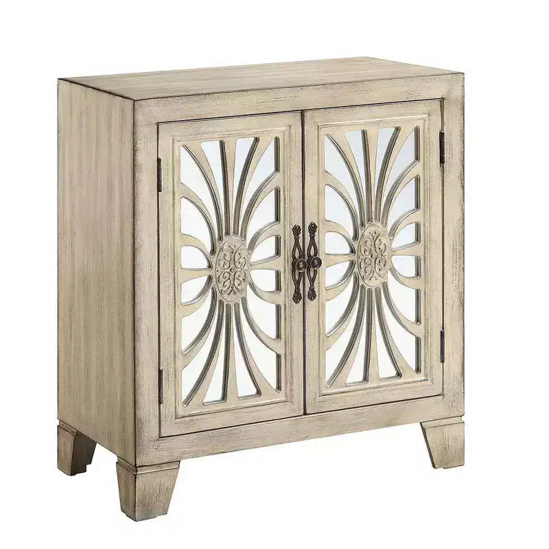 Acme Furniture Nalani Decorative Storage Cabinet Antique White Finish