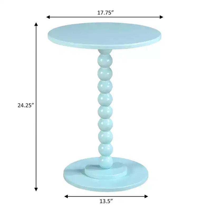 Breighton Home Classic Accents Venetian Islands Spindle Table in Sea Foam Blue