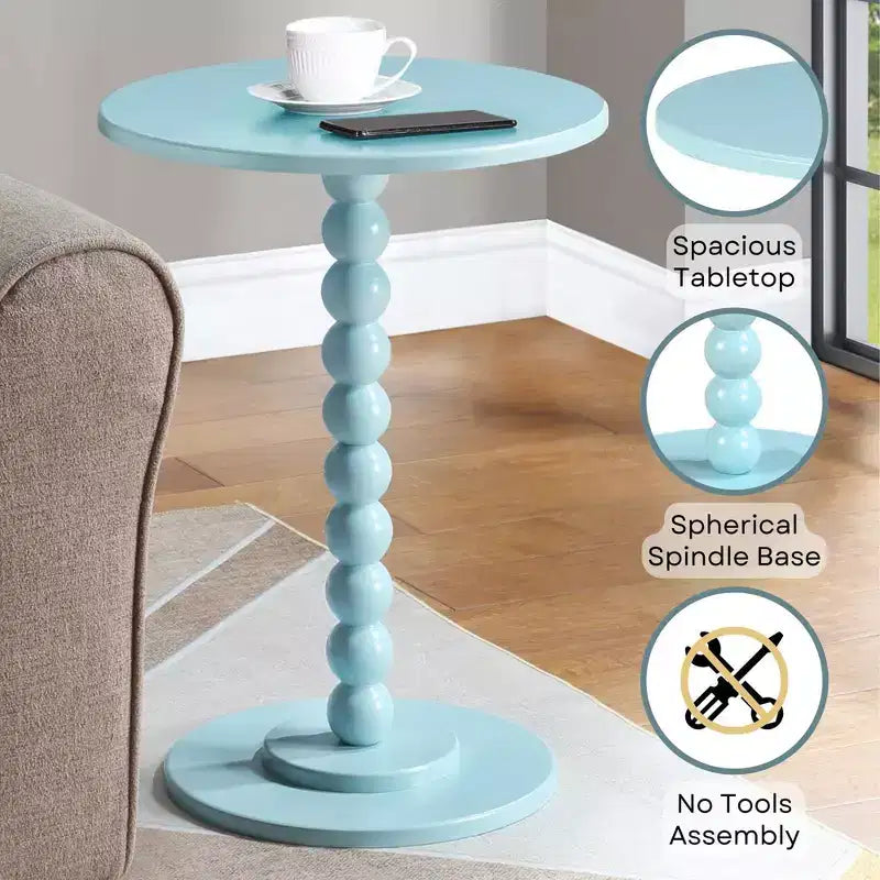 Breighton Home Classic Accents Venetian Islands Spindle Table in Sea Foam Blue