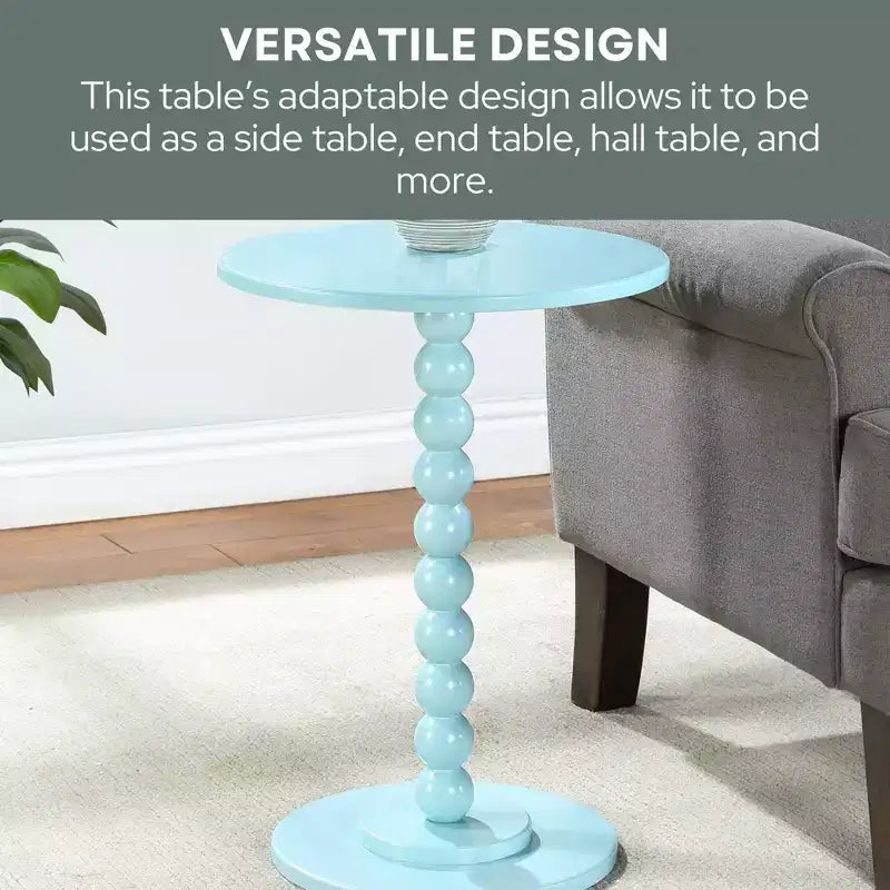 Breighton Home Classic Accents Venetian Islands Spindle Table in Sea Foam Blue