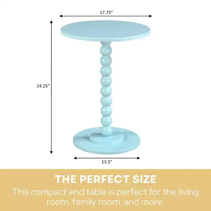 Breighton Home Classic Accents Venetian Islands Spindle Table in Sea Foam Blue