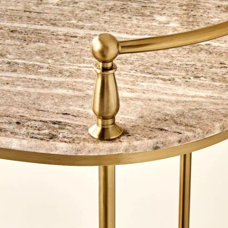 30" Metal and Marble Bar Serving Cart - Hearth & Hand™ with Magnolia