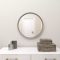 Contemporary Metal Wall Mirror Silver - Olivia & May
