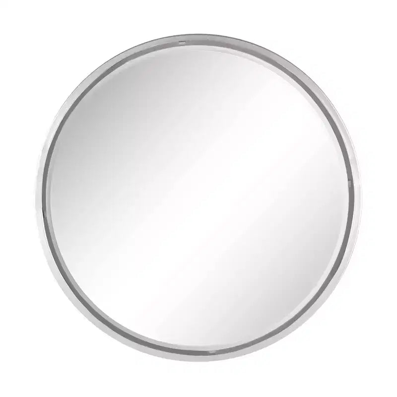 Contemporary Metal Wall Mirror Silver - Olivia & May