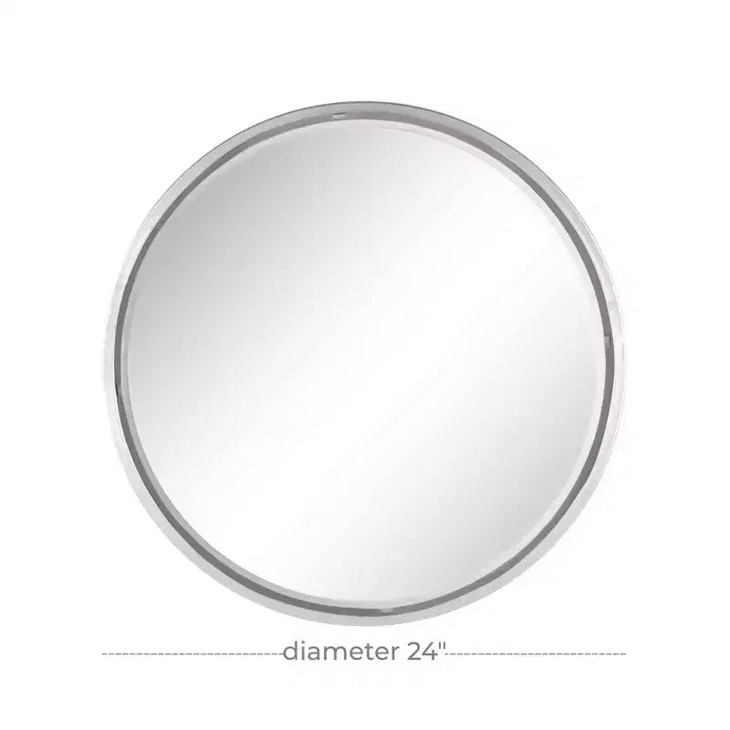 Contemporary Metal Wall Mirror Silver - Olivia & May