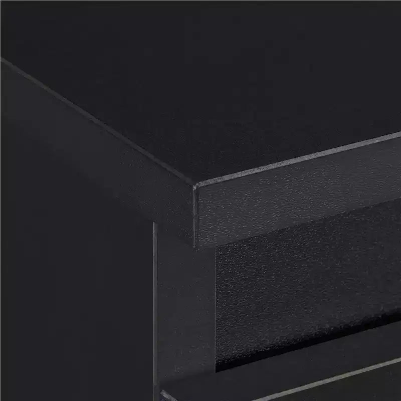 Yaheetech Simple 3-Drawer Vertical with 3 Drawers and Charging Station, Black