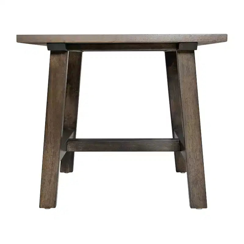 Emma and Oliver Solid Wood Farmhouse Trestle End Table