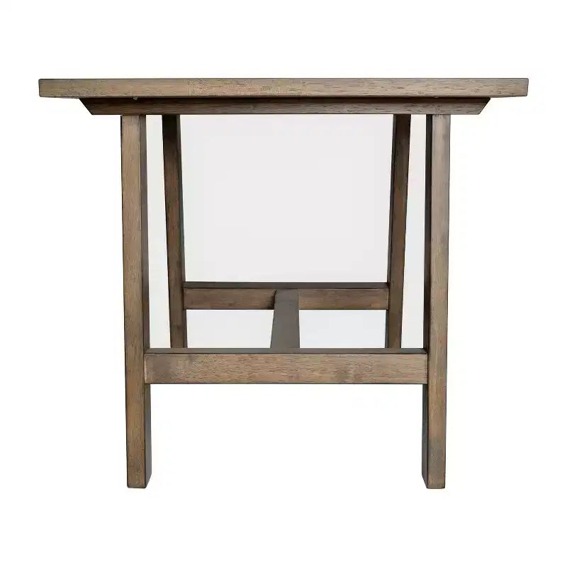 Emma and Oliver Solid Wood Farmhouse Trestle End Table