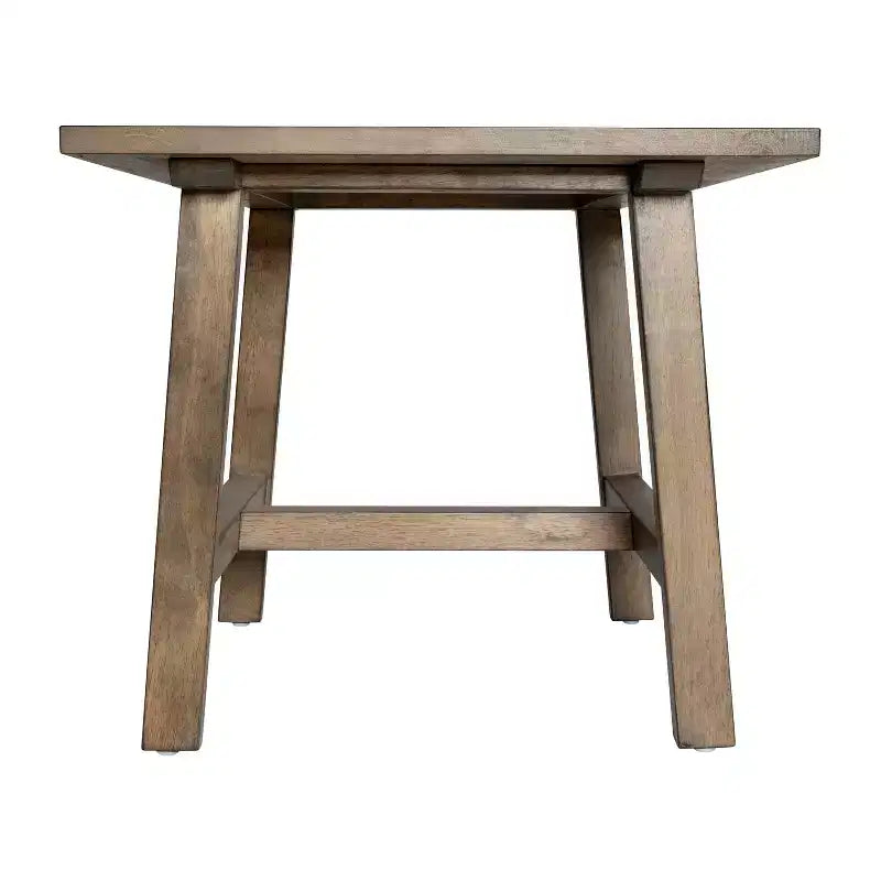 Emma and Oliver Solid Wood Farmhouse Trestle End Table