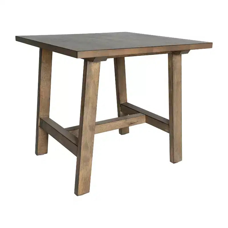 Emma and Oliver Solid Wood Farmhouse Trestle End Table