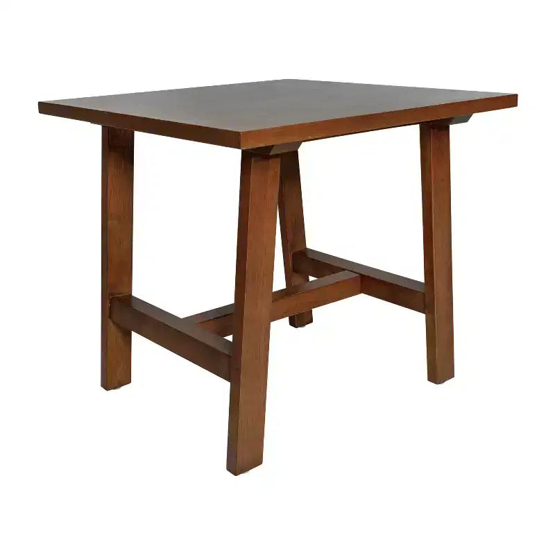 Emma and Oliver Solid Wood Farmhouse Trestle End Table
