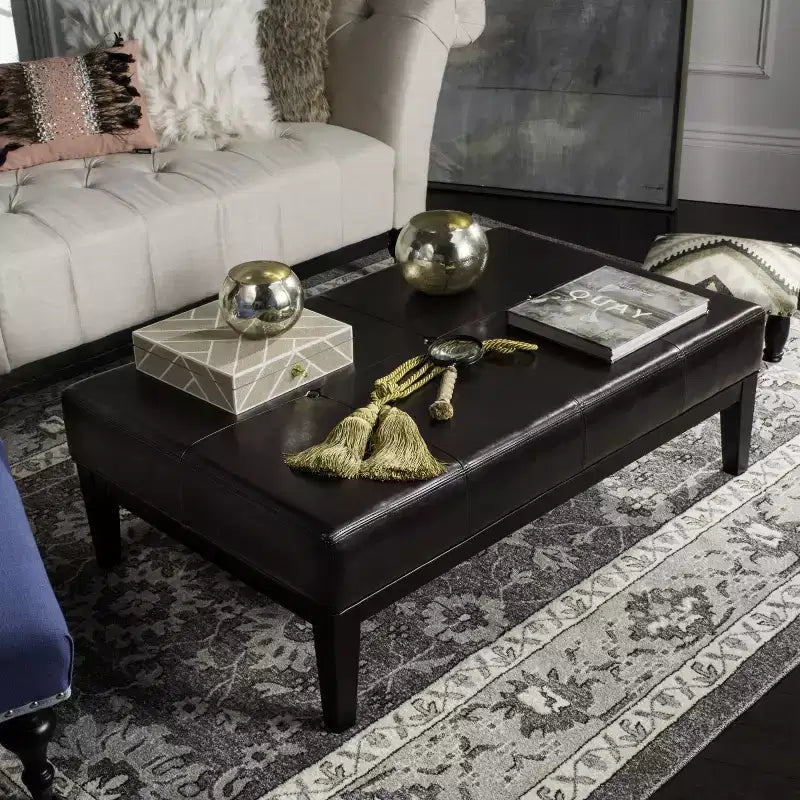 Fulton Rectangle Cocktail Ottoman - HUD8236 - Safavieh Couture