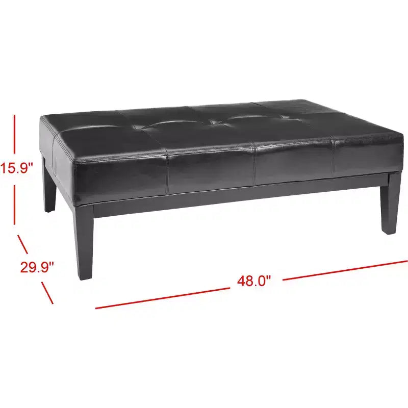 Fulton Rectangle Cocktail Ottoman - HUD8236 - Safavieh Couture