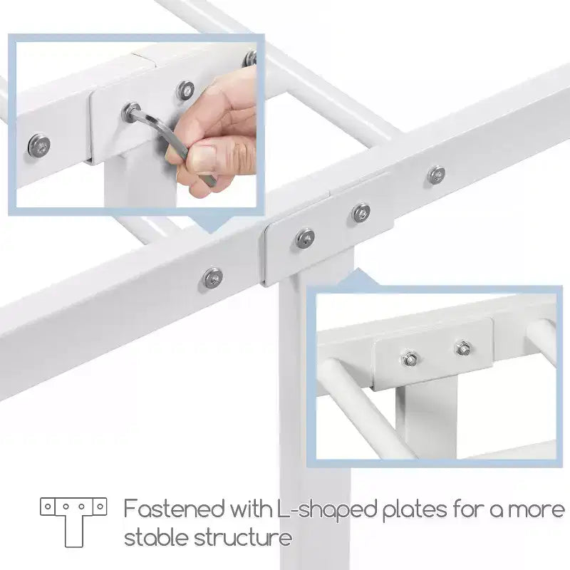 Yaheetech Modern Metal Bed Frame with Arched Headboard