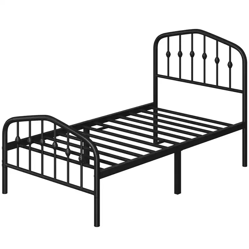 Yaheetech Modern Metal Bed Frame with Arched Headboard