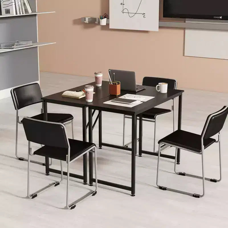 Costway Set of 2 / 4 /6 Conference Tables Rectangular Meeting Room Table for School or College Boardroom Desk Study Computer Desk White / Black
