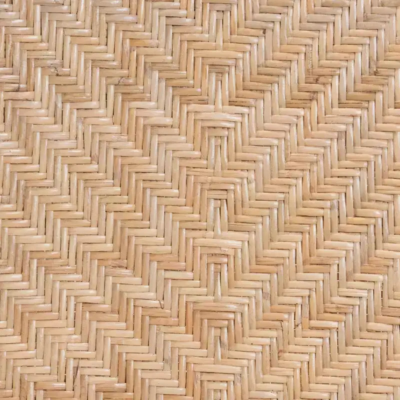bali & pari Lisa Modern Bohemian Natural Brown Rattan and Black Metal Dining Chair